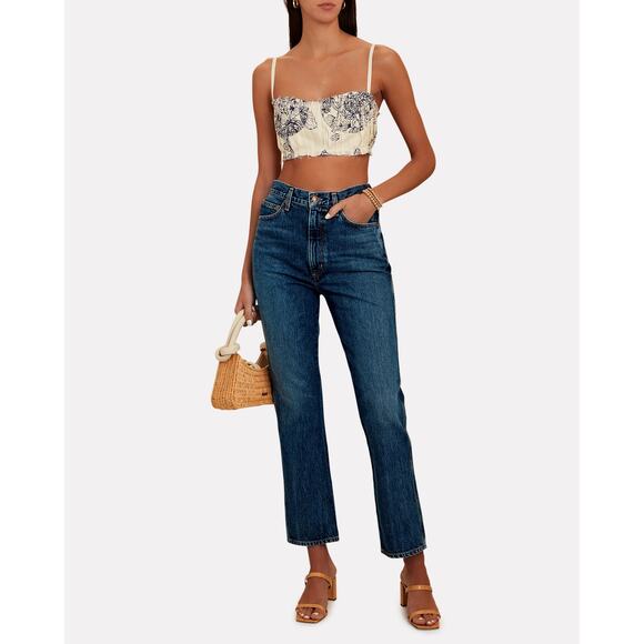 AGolde Blue Pinch Waist High Rise Kick Flare Jeans Size 29 - Picture 2 of 14